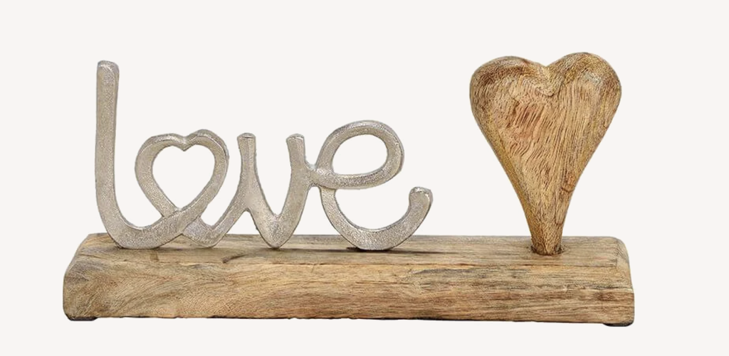 Lettrage LOVE En Polystyrène Avec Cœur - Hauteur 20 Cm, Non Peint, à Personnaliser - 2